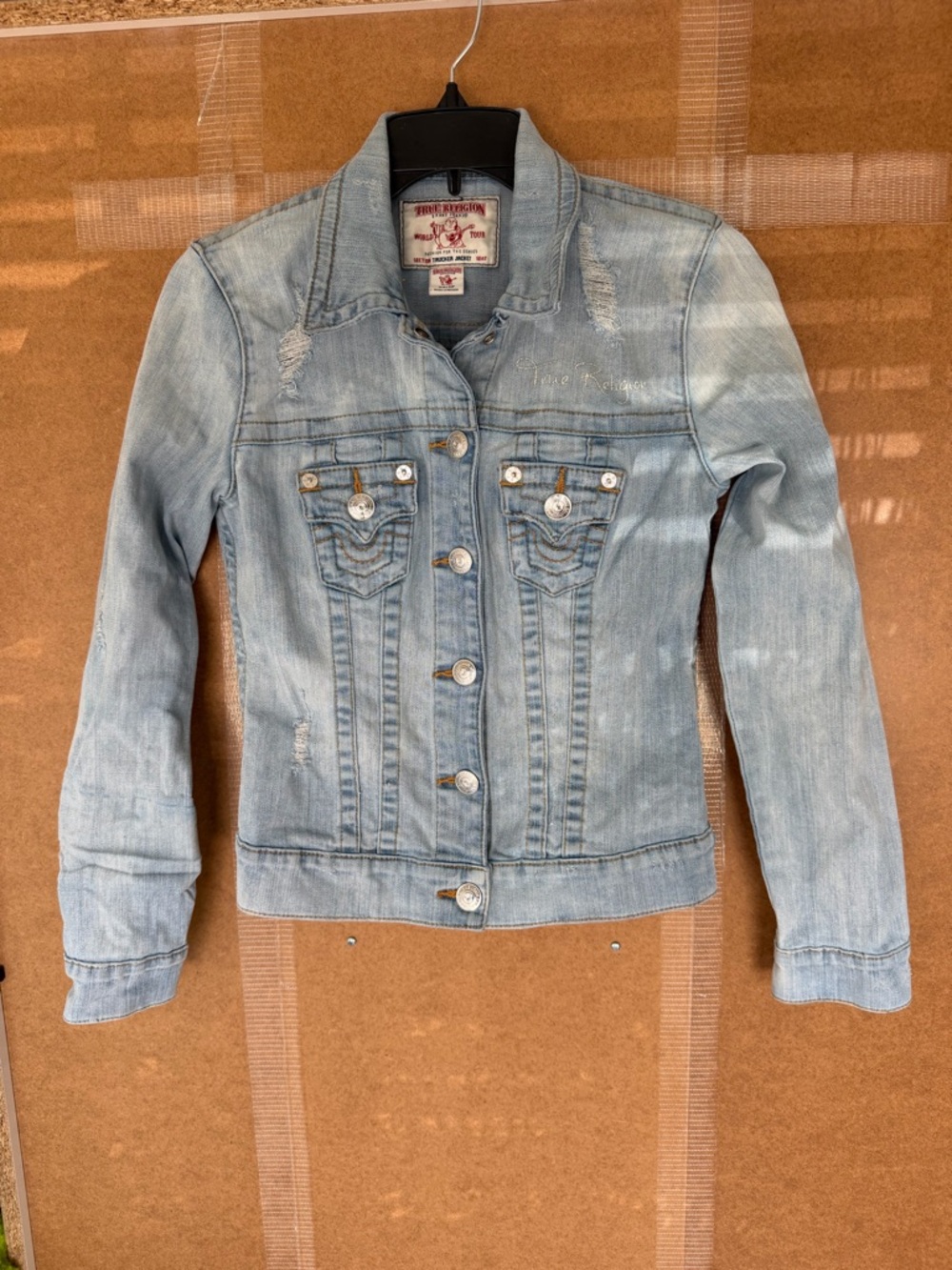 Vintage Y2K TRUE RELIGION light Wash Denim Jacket - Women